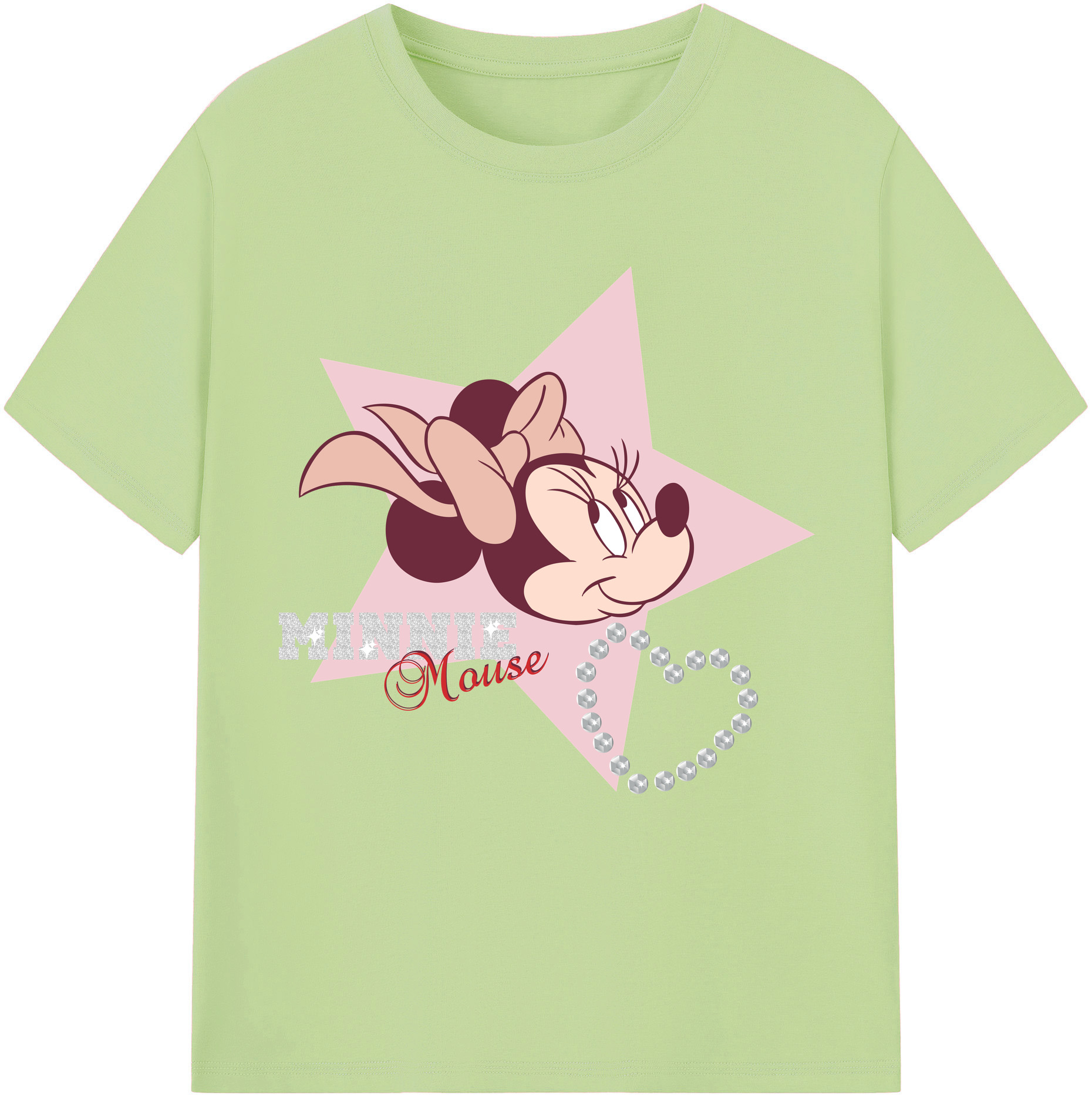 （画像用） ミッキーマウス Mickey Mouse 綿100％半袖Tシャツ（フロントプリント）